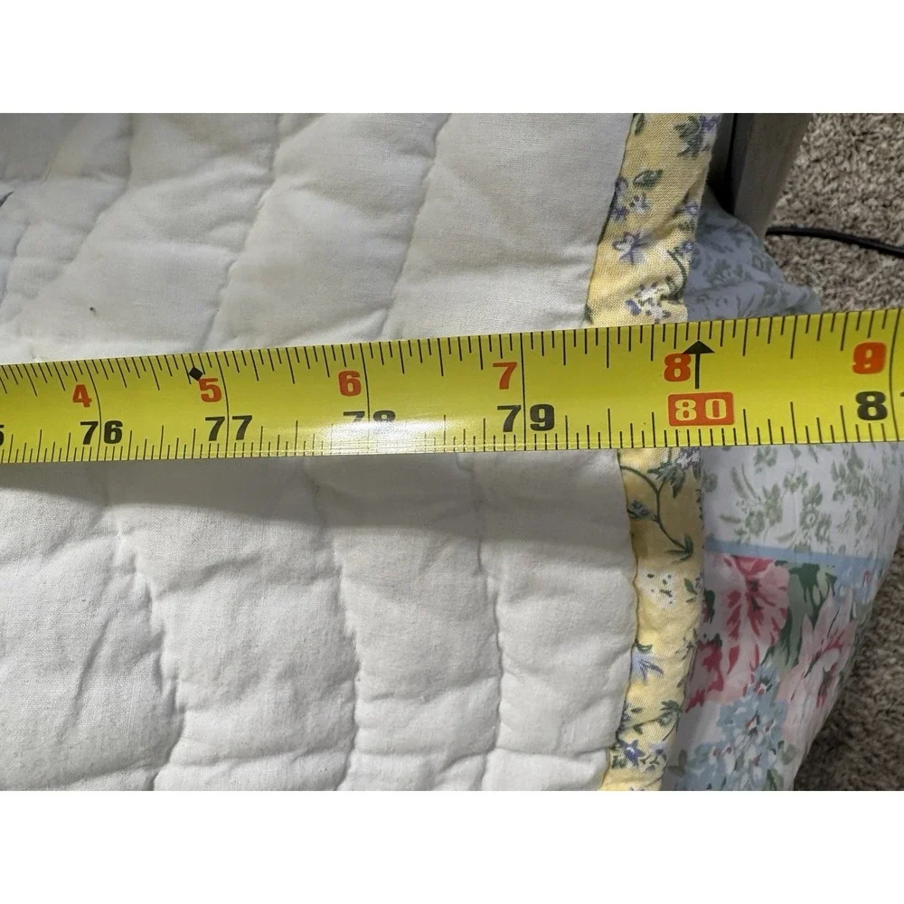 Vintage‎ Peking Handicraft Quilt Doily Floral Cotton Pastels Cottagecore 80